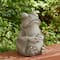 Glitzhome® 16.75" Faux Concrete Zen-Style Frog Garden Statue